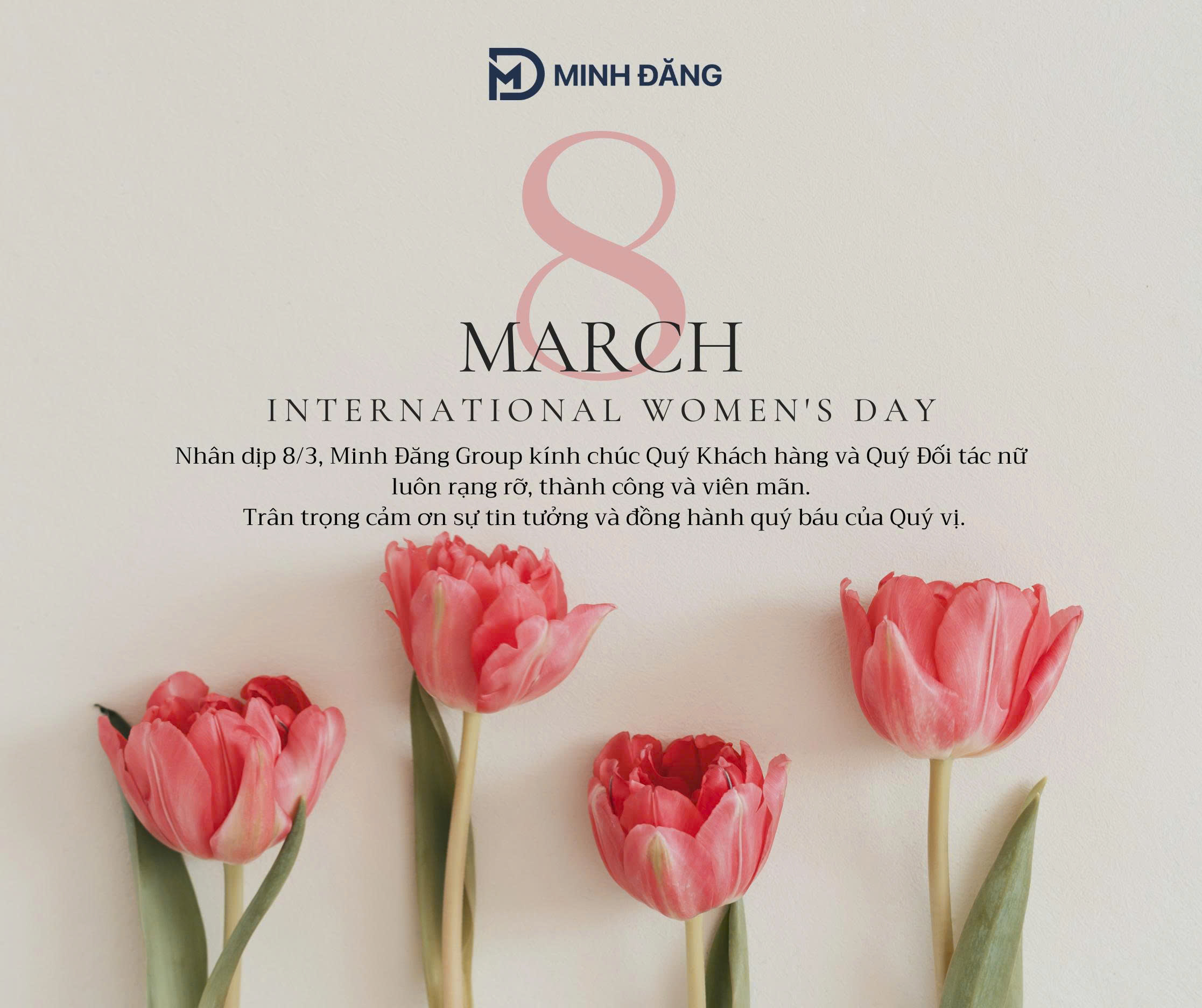 Minh Đăng group chúc mừng Ngày Quốc tế phụ nữ