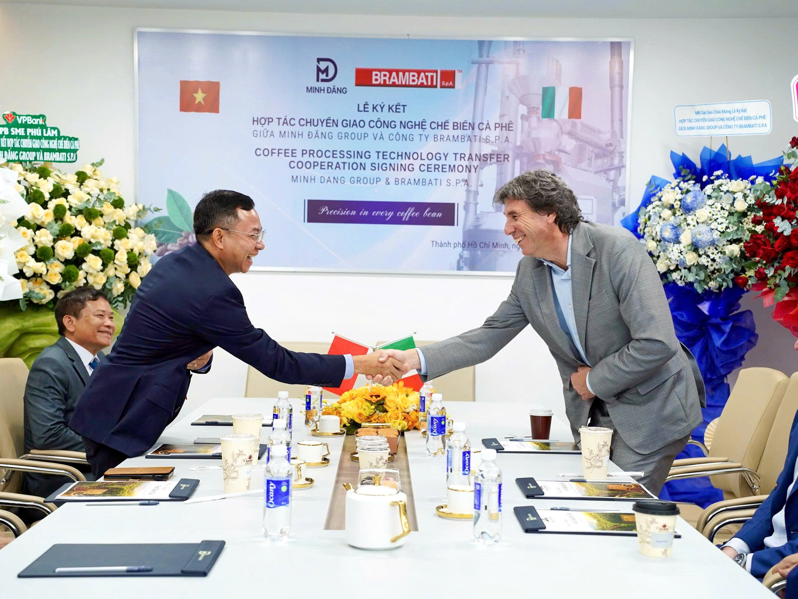 Thương vụ 3,5 triệu EUR: Minh Đăng Group ký kết hợp tác với Brambati S.p.A đầu tư công nghệ chế biến cà phê